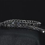 Witgouden armband met 16.00 carat zwarte (enhanced) Briljant geslepen