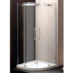 Douchecabine Vonato, VivaFlow, zilverkleurig frame met witte douchebak