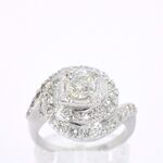 Witgouden ring met diamanten