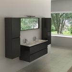 Badkamermeubel Vonato, Compact 120, zwart hout