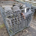 Partij oud gesmoorde Friese dakpannen