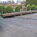 12x Houten ronde paal