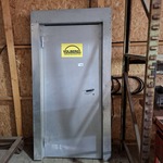 Gegalvaniseerde deur met kozijn