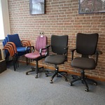 3x Bureaustoel met 4x ontvangststoel