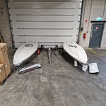 2x Zeilboot met 1x boottrailer, ILCA / Laser / Kalf