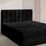 Boxspring met opbergfunctie, Zwart