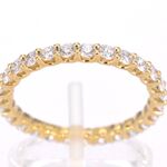 Gouden alliance ring met briljant geslepen diamant