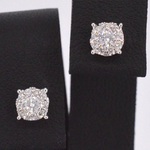 Witgouden oorbellen met briljant geslepen diamanten