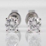 Witgouden diamanten oorbellen van 0.60 carat