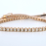 Rosegouden tennisarmband met briljant geslepen diamant