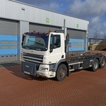 Gladheidsbestrijding vrachtwagen, DAF, FAS CF85 met haakarm Hiab, 2007