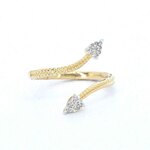 Gouden design ring met natuurlijke diamanten