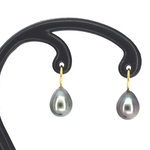 Gouden oorbellen met tahiti parels