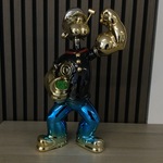 Popeye beeld, Lior24, blauw/goud