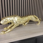 XXL goudkleurig beeld van Jaguar, goud