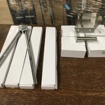 4x handdoekrek en 4x toiletrolhouder, chroom