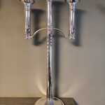 Grote exclusieve verzilverde kandelaar, Fink Silber, zilver