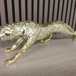 XXL goudkleurig beeld van Jaguar, goud