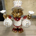 Donald Duck beeld, Lior24, wit/goud