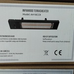 3x Infrarood heaters, 1800 Watt