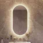 Spiegel Ovaal 50×100 cm + Led en verwarming, Karo