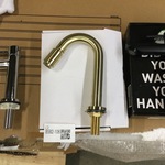 3x Wastafelkranen, zwart/chroom/goud