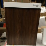 Toiletmeubel + wasbak + sifon, bruin/wit