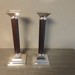 2x Verzilverde kandelaren Fink Silber