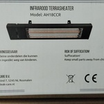 3x Infrarood heaters, 1800 Watt
