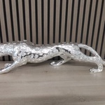 XL zilverkleurig beeld van Jaguar, zilver