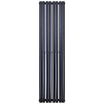 Designradiator Ovaal enkel 180×47,2 cm, Belrad O.B.12-1800/472, mat zw