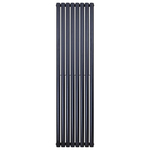 Designradiator Ovaal enkel 180×47,2 cm, Belrad O.B.12-1800/472, mat zw