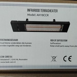 3x Infrarood heaters, 1800 Watt