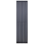 Designradiator Ovaal enkel 180×47,2 cm, Belrad O.B.12-1800/472, mat zw