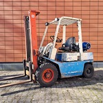 Heftruck, Datsun, FG25, Beige / Blauw, 1996