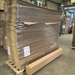 Ca. 200x lange verzenddozen dubbelgolf, Bruin