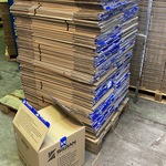 130 Verzenddozen 38x38x38cm dubbelgolf Bruin