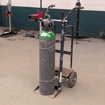 Gasfleswagen met cilinder Argon