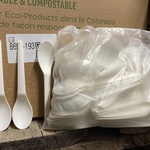 Ca. 14000x Plantware composteerbare koffie lepels, wit