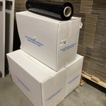 Ca. 18x Rollen handwikkelfolie, zwart