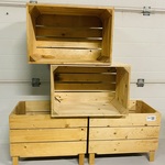 4x Houten kisten (stapelbaar)