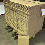 420 Verzenddozen 265x85x290mm dubbelgolf Bruin