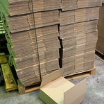 240 Verzenddozen 39x39x14cm dubbelgolf Bruin