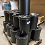 Ca. 21x Vlam dovende afvalbakken 15 liter rond