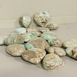 Ca. 20x Blue caribbean calciet harten