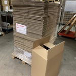 Ca. 100x Verzenddozen 34x44x61cm dubbelgolf, Bruin