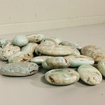 Ca. 22x Blue caribbean calciet handstenen