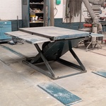 Pneumatische heftafel,  2800 kilo Herkwes, K1200-RS