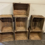 7x Houten kist (stapelbaar)
