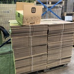 Ca. 300x Verzenddozen 35x27x14cm dubbelgolf, bruin